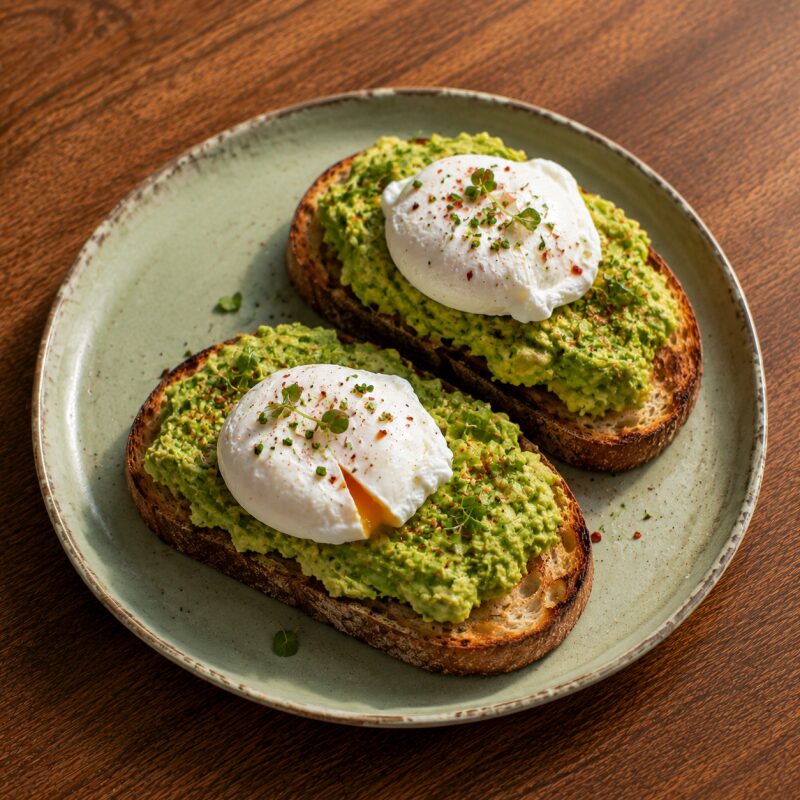 Avocat & œufs pochés