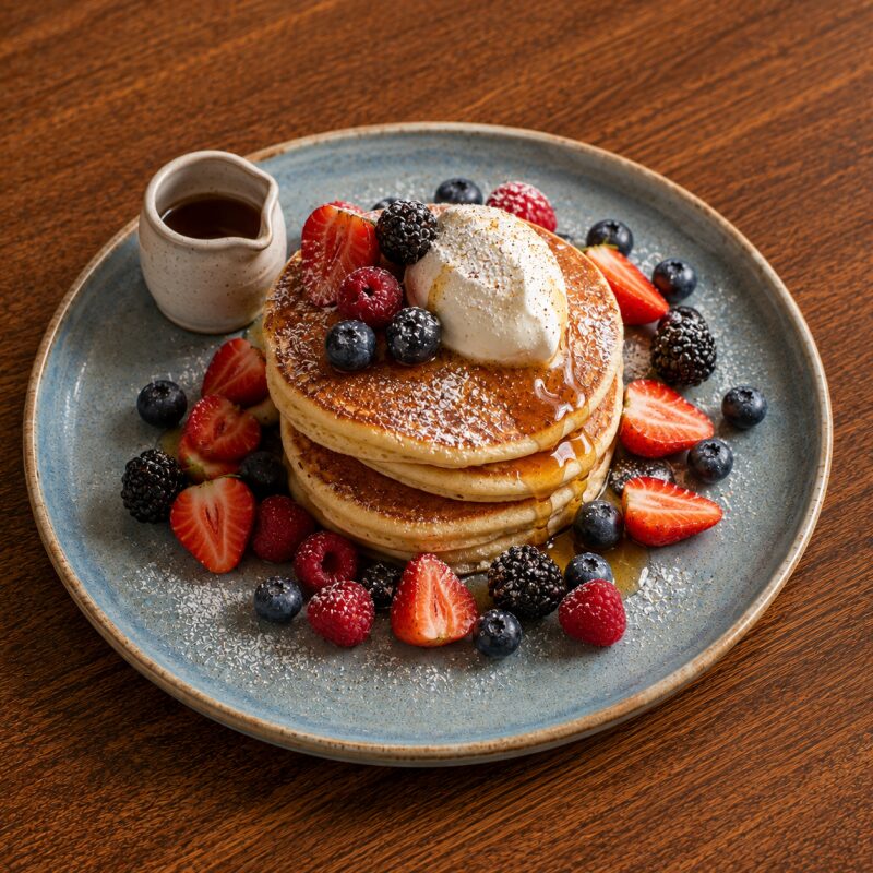 Pancakes aux fruits rouges